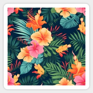 Tropical Flowers Pattern 10 Sticker